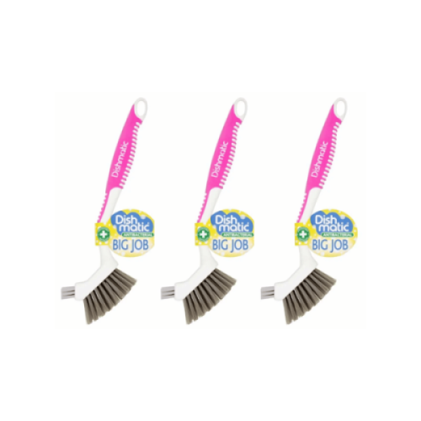 Sikat Pembersih Dishmatic Big Job Warna Merah Muda - Paket Isi 3